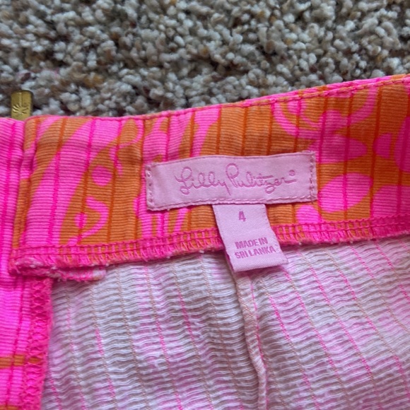 Lilly Pulitzer Liza shorts pink pop esta size small - Picture 5 of 7